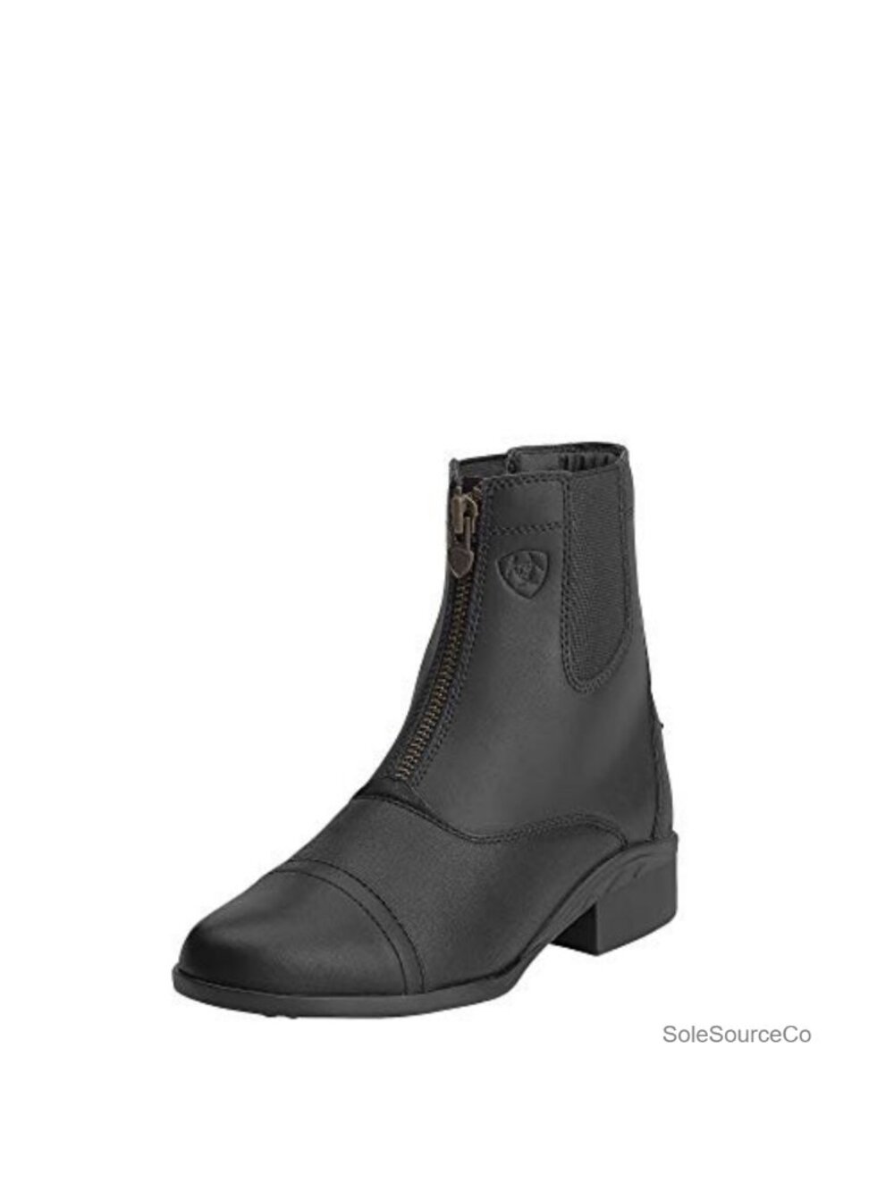 Full Grain Leather Ankle Paddock Boots with Zip Closure